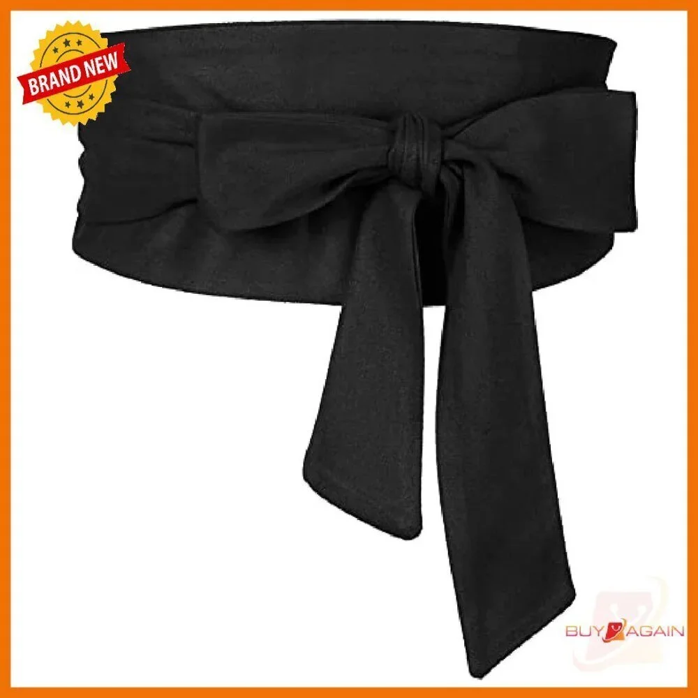 Plus Size Obi Belt Self-Tie Wrap Wide Sash Waistband for Dresses